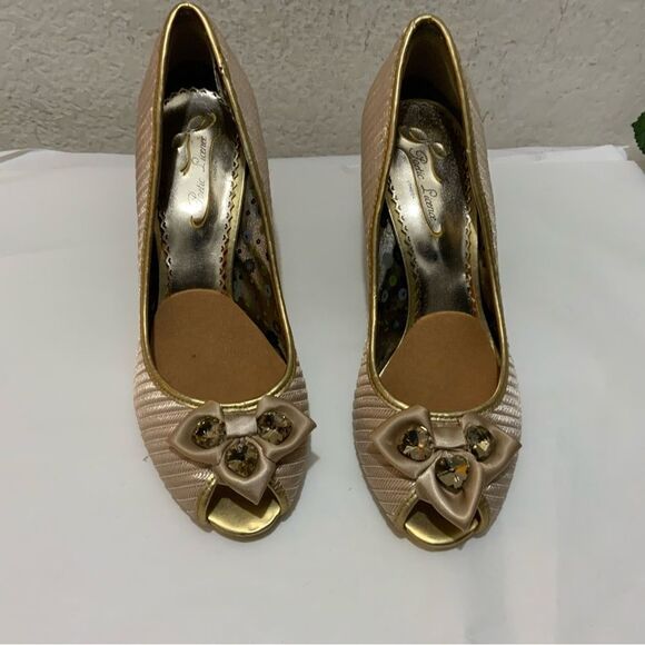 Poetic License Shoes Open-Toe Heels “Girls Best Friend Size 6.5 - Picture 1 of 9